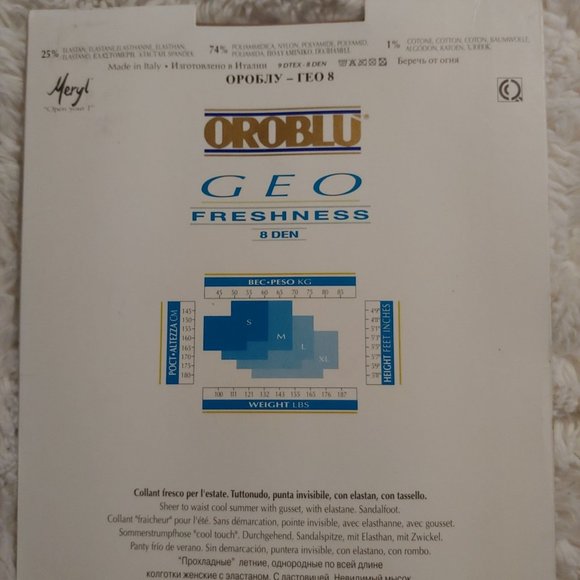 Oroblu GEO Freshness Transparent Cool Touch Sheer to Waist Sandal Toe - Picture 5 of 6